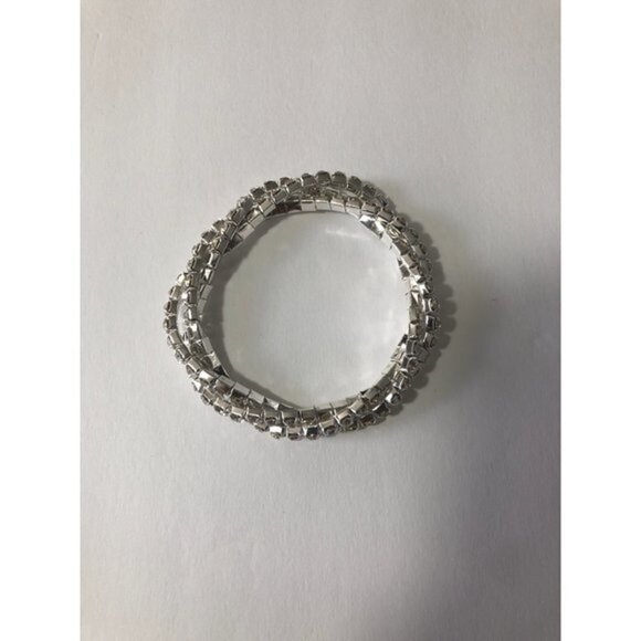 Austrian Crystal Stretch Bracelet 3 Row Bracelet - Picture 4 of 5